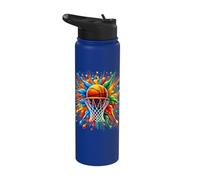 Basketball, Basketball Graphic | Garçons, Filles, Tie Dye Splash Stainless Steel Insulated Water Bottle