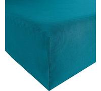 Bassetti 9235190 D3/782 Drap-Housse uni en Coton pétrole/élasthanne 180 x 200 cm 200 cm x 220 cm