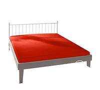 Bassetti Drap-Housse uni X1/687 Corail Coton/élasthanne, Dimensions : 90 x 190 cm, 100 x 220 cm, 9256251