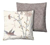Bassetti Fong 9322742 Housse de coussin en tissu Panama 100 % coton taille M 40 x 40 cm
