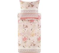 Bassetti Hanami 9329914 Parure de lit avec 1 taie d'oreiller 100% Satin de Coton Beige 41 155 x 220 cm + 1 taie d'oreiller 80 x 80 cm