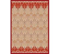 Bassetti ISOLABELLA 9330127 Plaid 100% Satin de Coton Couleur Rosso R1 Dimensions : 155 x 220 cm