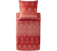 Bassetti Kerala 9333269 Parure de lit avec 1 taie d'oreiller 100% Satin de Coton Bordeaux R1 135 x 200 cm + 1 taie d'oreiller 80 x 80 cm