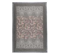 Bassetti MONNALISA 9333431 Plaid 100% Coton Gris G1 Dimensions 135 x 190 cm