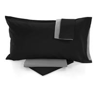Bassetti Parure de lit Simple, Pop Color Double, Drap de lit, 100% Coton, fumée, 160 x 280