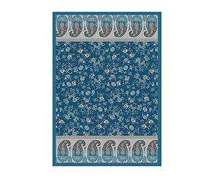 Bassetti Plaid Genova 9324122 en Satin de Coton mako Bleu 240 x 250 cm