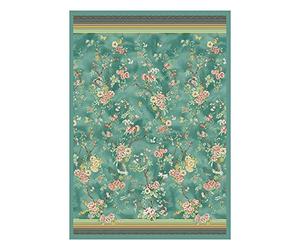 Bassetti Plaid Pallanza V2 en Satin de Coton mako Vert 270 x 250 cm 9324136