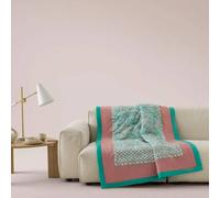 Bassetti Tigullio 9334989 Plaid en 100% Coton de Couleur Vert Aqua V1, Dimensions : 135 x 190 cm