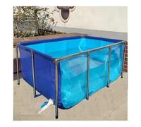 Bassin à poissons pliable avec vanne de vidange et panneau de visualisation, aquarium portable en toile PVC pour l'intérieur et l'extérieur