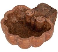 Bassin en marbre pour l'eau bénite, dimensions 30,5 x 26 x 13,5 cm, de forme en forme de coquillage