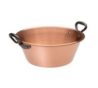 CUIVRE massif Bassine à confiture ép. 1.2 mm D26 cm anses fonte SC