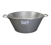 Bassine à gras lourde - LE PRATIQUE - Pro type Landaise - Ø 60 cm - 55 L - Épaisseur 3,5 mm - Anse alu