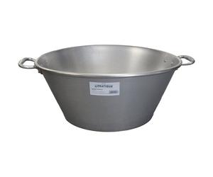 Bassine à gras lourde - LE PRATIQUE - Pro type Landaise - Ø 65 cm - 72 L - Épaisseur 3 5 mm - Anse alu
