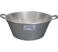 Bassine à gras lourde LE PRATIQUE type Landaise Ø 50 cm 32 L Épaisseur 3 mm Anse alu