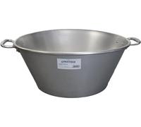 Bassine à gras lourde LE PRATIQUE type Landaise - Ø 60 cm - 55 L - Épaisseur 3,5 mm - Anse alu