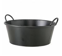 Bassine Acier Noir Bac à Plantes Jardinière Jackson à Poignée Ronde Mm 18,5x36,5x42cm