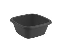 Bassine carrée en plastique sans BPA - Robuste et légère - Design moderne - 9,5 litres - Anthracite