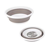 Bassine en Silicone Rétractable 9L Blanc & Taupe