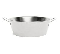 Maelsa Bassine Inox 2 anses diamètre 38cm 9 litres - Bassine en acier inoxydable parfait pour confiture cuisson sur tout feu dont induction