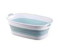 Bassine Pliante,cuve à Linge Peu encombrante, idéale pour Le Linge Sale, lessive, Bain de Pieds(55*38*21cm,1pc,Bleu)