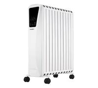 Bastilipo Fenix 2-2500 - Radiateur à huile - Puissance 2500W - Écran LED tactile - 3 niveaux de puissance - Effet Cheminée - 11 éléments, Blanc