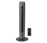 Bastilipo - Ventilateur tour avec télécommande, puissance 50 W - 3 vitesses, Sagres, Noir
