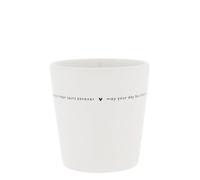 Bastion Collections Gobelet sans anse avec inscription blanche et noire 300 ml