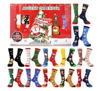 Bastwahl 12 Paires Calendrier de l Avent Chaussettes 39-42 Calendrier de l'Avent 2025 Femme Original Calendrier Avent Femme Adulte Idee Cadeau Noel pour Mère Sœur Fille