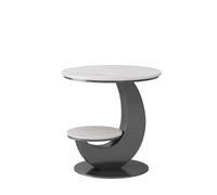 BASXDRFXZ Tables D'appoint Table d'appoint de canapé, d'angle Luxe en Ardoise, Petite Ronde Salon(A)