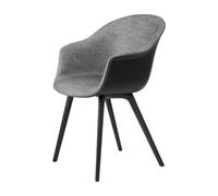Bat Chaise de Salle à Manger avec Patte en Plastique Recouverte de Tissu Uni 0023
