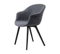 GUBI Bat Dining Chair fully upholstered plastic base Around bouclé 023-black
