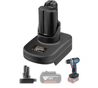 BAT20TL Adaptateur de batterie pour batterie Bosch Professional 18 V System GBA 18 V fonctionne pour les outils électriques Bosch Professional 12 V System GBA