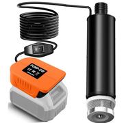 BAT20TL Pompe submersible 635GPH pour batterie Dewalt 20 V 60 V, pompe à eau sans fil avec filtre à sédiments, pompe de transfert à piles 100 W à haut débit pour piscine, jardin, baignoire, camping