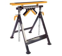 Batavia Maxxwork Établi Multifonction Pliant 4-en-1 - Hauteur réglable, Surface de Travail Stable, Support à Rouleaux et Extension de scie - Atelier, Coupe et Assemblage