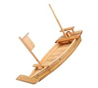 Bateau Sushi en Bambou 51,5cm, Plateau Japonerie Élégant | Service Sashimi, Forme Bateau Décorative, Grosse Capacité, pour Repas Familiaux et Réunions à Domicile