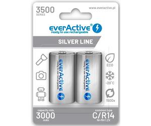 BATERÍAS RECARGABLES EVERACTIVE R14 / C NI-MH 3500 MAH LISTAS Para USAR