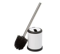 Bath Bliss Brosse à WC et Porte-Brosse avec Couvercle à Fermeture Automatique - Tête de Brosse à 360 degrés - Nettoyage de Salle de Bain - Taille compacte - Rangement et Organisation - Blanc