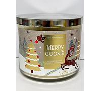 Bath & Body Works Merry Cookie Bougie parfumée 3 mèches 411 g (étiquette variable)