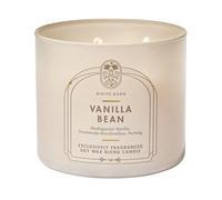 Bath & Body Works, White Barn Bougie à 3 mèches avec huiles essentielles Parfum gousse de vanille 411 g