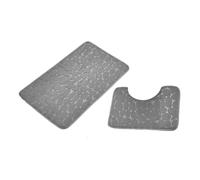 Bath Mat - Machine-Washable Rug | Soft Thick Absorbent Bathroom Carpet Floor Mat | Bathroom 2 Piece Coral Fleece Bath Set for Bathroom Kitchen Home Toilet Offices