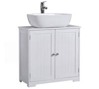 Bath Vida B01L279T2Y.FR.VC Priano Meuble de Salle de Bain sous Lavabo Meuble de Rangement sur Pied, Blanc, H 60 x L 60 x P 30 cm Environ