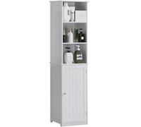 Bath Vida Priano Armoire de Salle de Bain, Armoire de Rangement sur Pied, unité Haute, Blanc
