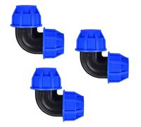 Batheidon Raccord coudé PE 25mm x 25 mm pour tuyaux d’eau PE80/PE100 - Connecteur compression à 90degrés PN16 étanche - Résistant UV, gel et haute pression - Lot de 3 pour arrosage et plomberie