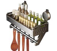 Bathroom Wall Mounted Rack, Suction Shelf Bathroom Organizer, Bathroom Metal Organizer, Wall Mounted Shelf No Drilling, Suction Cup Organizer for Kitchen, Shower Storage Shelf, Suction Cup Shelf