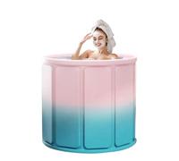 Bathtub Folding, Portable Full-Body Tub, 27.56x27.56x25.59 Inches Comfortable Compact Waterproof Pvc, Shower Bath for Adults, Elderly, Camping, Travel, Home Use