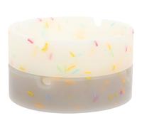 BATHVEVE 2pièces Cendrier Silicone Lumineux Forme Ronde Grand Récipient Résistant avec Design Créatif et Phosphorescent pour Bureau et Maison