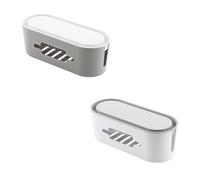 BATHVEVE Boîte de Rangement pour Câbles Gestion des Fils PP avec Couvercle | Multiprise et Répartiteurs, Usage Domestique en Angle, Cache les Fils, Protège L’ensemble