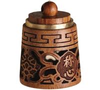 BATHVEVE Boule Parfumée en Bois Sculpté, Pendentif Suspendu Décoratif Rouge Vintage, Sachet Aromatique Multifonction pour Voiture et Maison, Flacon Soi-même, Accessoire Déco Unique