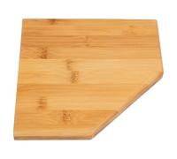 BATHVEVE Étagère Murale d'angle Design Triangulaire Robuste Style Rustique Simple en Bambou Jaune pour Décoration de Pièce