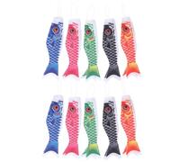BATHVEVE Manches à Air de Carpe Japonaise Couleurs Lot de 10 Tissu Tricoté Chaîne Résistant pour Décoration Extérieure Suspendue la Maison Restaurant